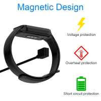 Ociodual Cargador Compatible con Xiaomi Mi Band 9,8,8 Pro,8 Active, Redmi Watch 5,5 Active,5 Lite,4,3 Active, Smart Band 2, Base Carga Magnética, Cargador USB Negro, Smart Watch - details 5