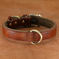 Collar De Cuero PU Para Perros Suave Y Ajustable Collar De Mascota Para Pequeños Y Medianos Perros Pitbull Bulldog Francés Disponible En Tamaños S M L - details 4