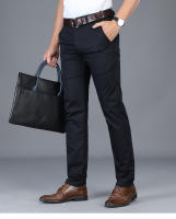 Pantalones Casuales De Algodón Para Hombre Primavera Verano Verde Negro Caqui Estilo Business Cierre De Cremallera High Waist - details 8