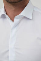 Everlyx - Camisa Blanca con Botones Cubiertos - Modelo Franchesco - Hombre - Ocasiones Elegantes - Corte recto - WHT-09-4 - details 1