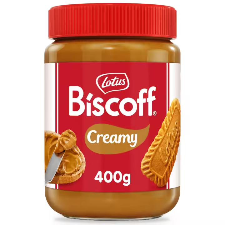 Crema para Untar Lotus Biscoff - 3 Formatos Disponibles: 8  x 400 gr - 2 x 400 gr - 1 x 400 gr   Lotus Original  Sabor Original Caramelizado  Vegano  Sin Aromas ni Colorantes Artificiales - 1
