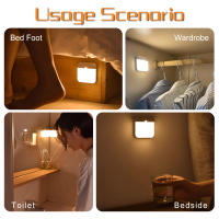 Lámpara Nocturna LED Con Sensor De Movimiento Carga USB Tipo-C Para Dormitorio Cocina Escalera Pasillo Armario Iluminación - details 6