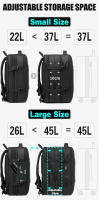 BANGE Mochila De Viaje Para Hombre Mochila Negocios Expansible Con USB Gran Capacidad Para Portátil De 17.3 Pulgadas Impermeable Moda Con USB Para Escuela - details 3