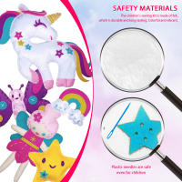 Kit De Costura DIY Para Niños 9/5 Piezas Conjunto De Manualidades De Animales Bonitos Para Crear Llaveros Y Adornos Hechos a Mano Regalos Para Principiantes - details 1