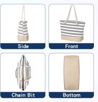 Bolsa de Playa extragrande, Bolsa de Playa familiar, Bolsa de Playa de gran capacidad, Bolsa de Playa impermeable a Rayas - details 2