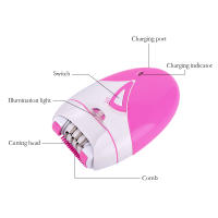 Epilador Eléctrico USB Recargable Para Mujer Peluca Eliminación De Vello Máquina De Eliminación De Vello De Alta Calidad Adecuada Para Todo El Cuerpo Piel Suave Sin Dolor - details 4