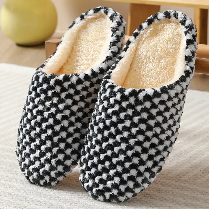Zapatillas De Casa Para Mujer Invierno Cómodas Y Cálidas De Peluche Con Dibujos De Gato Antideslizantes Para Dormitorio Y Habitación Parejas Hombres Niños - 1