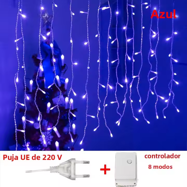 Juego De Luces De Navidad LED De 4M Guirnalda De Icicles Para Exterior Decoración De Jardín Y Calle Faiy Light Droop 0.4-0.6m - 1