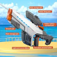 Pistola de agua eléctrica para niños y adultos,  de larga distancia, automática con luces y efectos de sonido, alcance de hasta 8-10 m, con dos baterías gran capacidad de agua de 930 ml. Recarga eléctrica en Agua por absorción - details 2