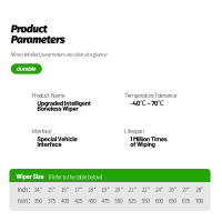 Limpia Parabrisas Delantero LHD Puntas De Limpieza De Lluvia Para Chevrolet Sonic Aveo 2012-2022 Accesorios De Cepillo De Ventilador Negro Y Verde Resistente a Temperaturas De -40 a +158 Fahrenheit - details 9