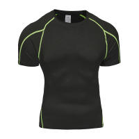 Camiseta De Correr Para Hombre Verano Deporte Fitness Sudadera Elástica Compresión T-Shirts De Poliéster Talla Verdadera Para Gimnasio Y Deportes - details 1