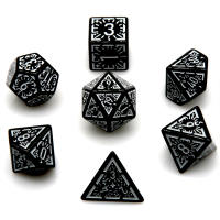 Juego De 7 Dados Poliedros De Metal Para DND Juegos De Rol Familiar Y Club Fiesta D4 D6 D8 D12 D20 Dados Digitales De Metal - details 0