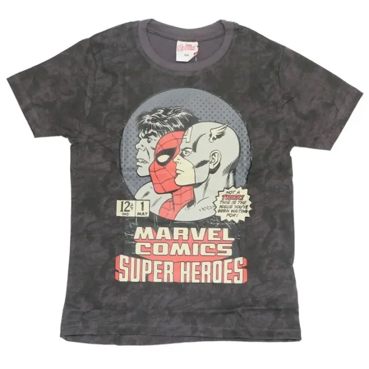 Camiseta adulto Marvel Comics- Super Hereoes gris Talla L Raíz MERCHAN-STORE Camisetas - 1