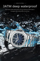 Reloj De Hombre POEDAGAR Lujo Cuadrado Impermeable Luminoso Con Fecha Reloj De Pulsera Casual De Acero Inoxidable Quartzo - details 9