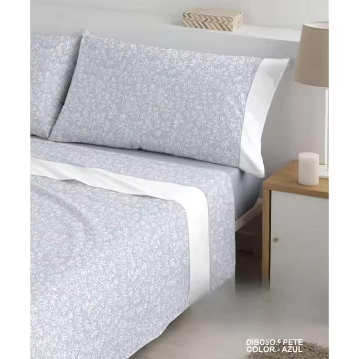 Juego de Sábanas Completo Polo Polo PETE  Azul– Fácil Planchado, Diseño Elegante y Tejido Suave – Disponible en Varias Medidas y Colores - 1