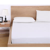 Sábana Fitted De Algodón 100% Con Banda Elástica Para Cama King Queen Double Single Tamaño 160/180/200/220X200 Protección Del Suelo - details 1