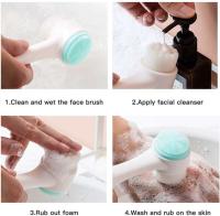 Cepillo De Limpieza Facial 3D Doble De Silicona Con Cerdas Suaves Exfoliador Manual Doble Cara Para Masaje Y Eliminación De Piel Muerta - details 2