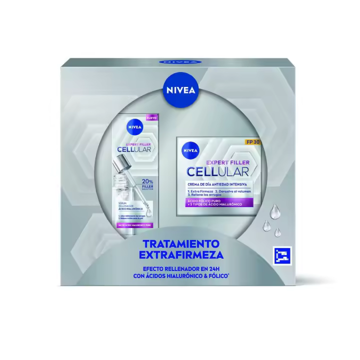 NIVEA Pack Cellular - Caja regalo con Crema de día FP30 y Sérum pipeta - Tratamiento extrafirmeza - 1