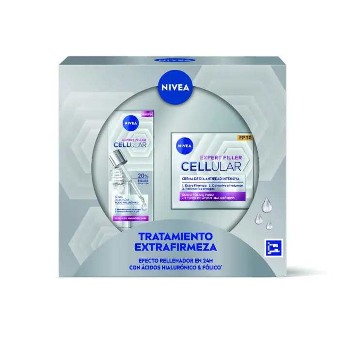 NIVEA Pack Cellular - Caja regalo con Crema de día FP30 y Sérum pipeta - Tratamiento extrafirmeza - 1
