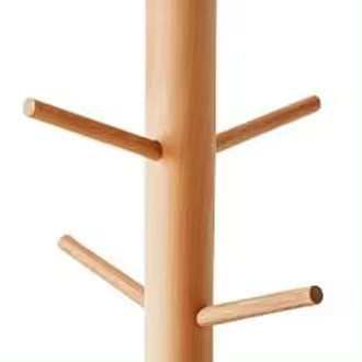 Colgador de tazas con forma de árbol, rústico, con 6 ganchos, para tazas de café y té, ideal para organizar el mostrador de la cocina. - 1