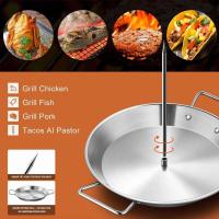 Juego De Brochetas Para Barbacoa Brasileña Vertical Con Placa De Asado Removible Y Base Redonda Para Pollo Entero Salchicha - details 3