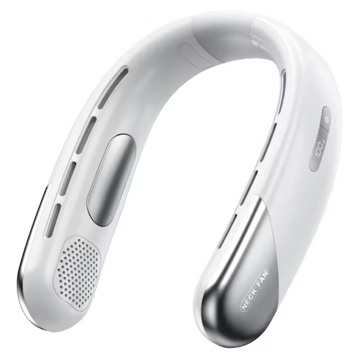 HY Ventilador de Cuello Portátil Sin Aspas, Manos Libres, Enfriador de Aire Acondicionado Personal, Perezoso, Recargable, Deportes Al Aire Libre, 3000 Mah - 1