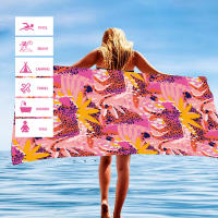 Toalla De Baño De Secado Rápido Diseño De Cheetah Absorbente De Arena Microfibra Ligera Para Natación Camping Yoga Playa - details 1