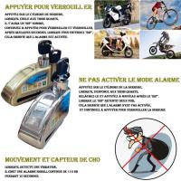 Antivol Moto,Alarme Moto Bloque Disque avec Alarme,Antivol Trotinette Electrique Moto Alarme pour Moto-Vélo-Scooter-Couleur Cuivre - details 1