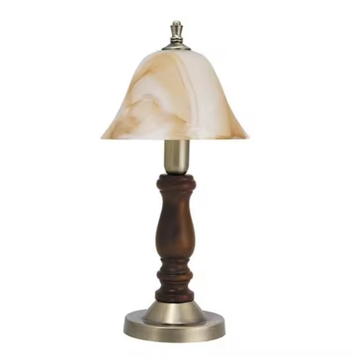 Lampara Mesa Bronce E14 Cristal Estilo Clásico RUSTIC3  RABALUX - 1