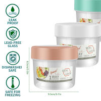2Pcs Tazas De Desayuno Para Avena Cereal Yogur Ensalada Contenedor Jars Salsa Tupper Bento Almuerzo Caja De Comida Ecológico Resistente Al Desbordamiento - details 11