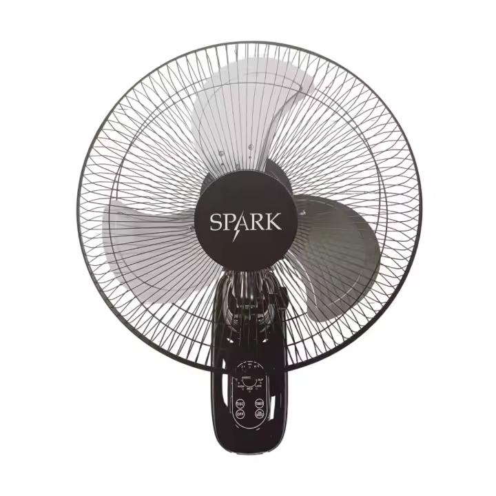 SPARK- VENTILADOR DE PARED  DE 16". POTENCIA: 40W. VOLTAJE: 220V. AJUSTE DE 3 VELOCIDADES. TEMPORIZADOR DE 7.5 HORAS. ASPAS DE ALUMINIO. - 1