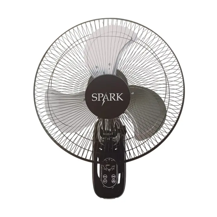 SPARK- VENTILADOR DE PARED  DE 16". POTENCIA: 40W. VOLTAJE: 220V. AJUSTE DE 3 VELOCIDADES. TEMPORIZADOR DE 7.5 HORAS. ASPAS DE ALUMINIO. - 1