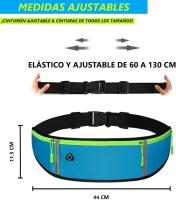 Riñonera Running para Hombre y Mujer, Riñonera Deportiva, Cinturón Elástico y Ajustable en Todas Las Cintas. - details 1