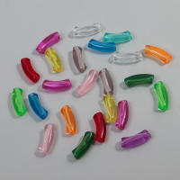 15pcs Cuentas De Acrílico Colores Variados Tubo De Bambú Grueso 11mm Codo Transparente Para Creación De Joyería Pulseras Y Collares DIY - details 8