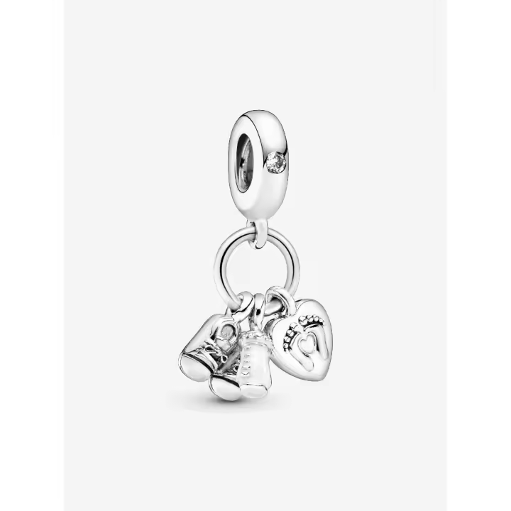 Pandora - Charm Colgante de biberón y Zapatos-Plata de Lei - 1