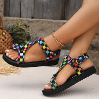 Sandalias De Verano Para Mujer Alpargatas Planas Con Cuerda De Lino Tallas Grandes Zapatos Casuales Para Playa Y Exterior - details 5