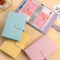 Cartera De Cuero PU Con Envolventes De Dinero Y Bolsillos Cierre De Cremallera Organizador De Presupuesto A6 Para Ahorrar Dinero Unisex - details 0