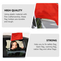 10 Pcs Soporte De Bandera Para Ventanas De Coche Antena Plástica Para Marco De Vehículo Soporte De Festival Y Bandera Nacional - details 5