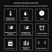 Medidor De Temperatura Y Humedad Digital LCD HTC-2/HTC-1 Estación Meteorológica Con Reloj Para Interior Y Exterior - details 10