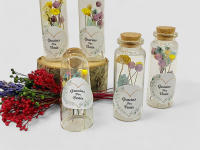 Lote de 10 Marcasitios con flores naturales secas y preservadas - regalos para invitados de boda, aniversarios, bautizos, comuniones: Recuerdo de boda, comunión, bautizo, aniversarios - details 2
