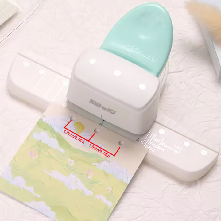 Pulverizador De Papel Ajustable Para Diario Planificador 1PC De Tamaño 3 Agujeros Capacidad De 8 Hojas Adecuado Para A5 A6 A7 Tamaños Cuadernos De Papeles Y Scrapbooking - 1