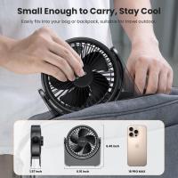 Ventilador de escritorio Pequeño USB-[Diseño estético] Mini mate pero powerful portátil ultra Silencioso 3 velocidades ventilador personal de esritorio para Viajes al Aire Libre, dormitorio - details 1