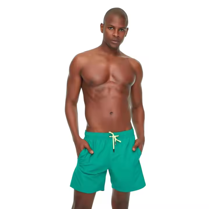 Trendyol Purple Men's Basic Standard Length Swim Shorts - 1
