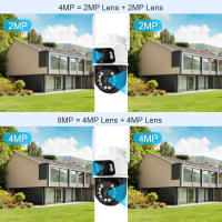 Nueva Cámara De Vigilancia PTZ 4K 8MP Con Doble Lente Y Pantalla Dual Detecta Humanos Con Inteligencia Artificial iCSee Exterior IP66 - details 1