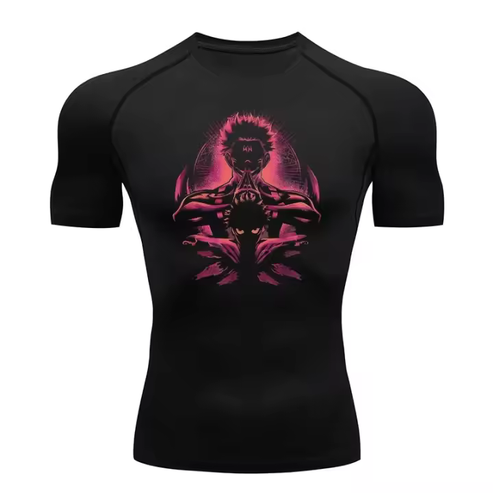 Camiseta De Compresión Para Hombre Jujutsu Kaisen Anime Fitness T-Shirt Deporte Secado Rápido Elasticidad Tops Verano - 1