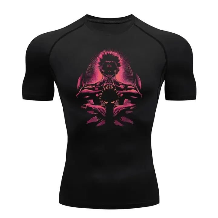 Camiseta De Compresión Para Hombre Jujutsu Kaisen Anime Fitness T-Shirt Deporte Secado Rápido Elasticidad Tops Verano - 1