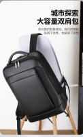 Mochila de cuero genuino para hombre, mochila de negocios para computadora, mochila de viaje de ocio de gran capacidad para estudiantes universitarios, estudiantes de secundaria y preparatoria. - details 3