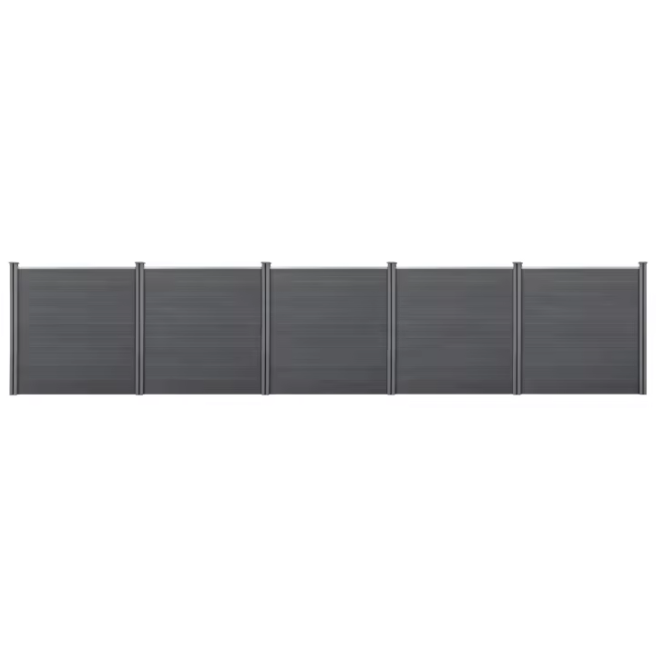 Valla de jardín - de 45 elementos de WPC - privacidad - 183 x 879 cm - Gris [neu.holz] - 1