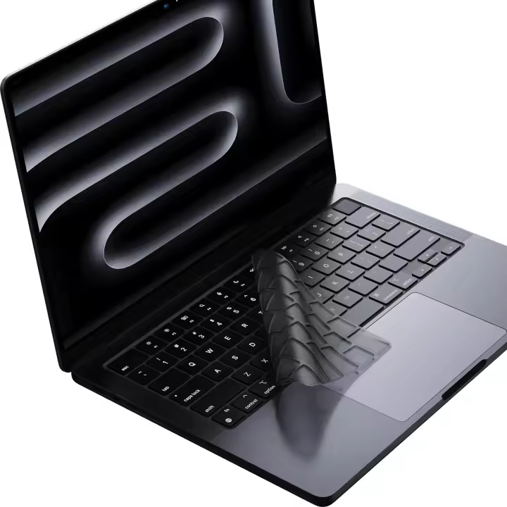Funda De Teclado Ultrafina Y Transparente Para MacBook Air M1 M2 M3 pro 14 16 Pulgadas Air 15 A3113 A3114 Tipo De Estados Unidos Material De Silicona Negro - 1