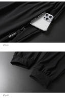 Pantalones Casuales Para Hombre Verano Transpirables Ligeros Para Gimnasio Fitness Running Senderismo Camping Deportes Talla Media Estilo Recto Color Negro Gris Oscuro - details 12